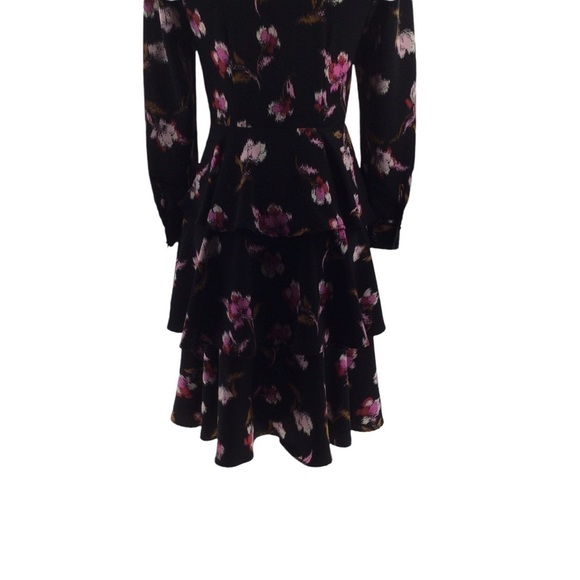 Who What Wear Floral Print A- Line Ruffle Frosted Dress - Picture 7 of 16